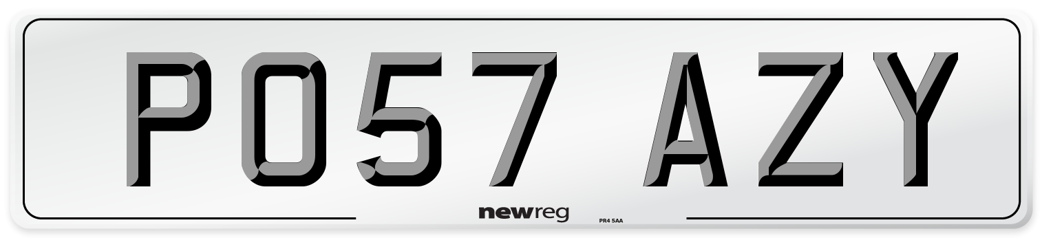 PO57 AZY Number Plate from New Reg